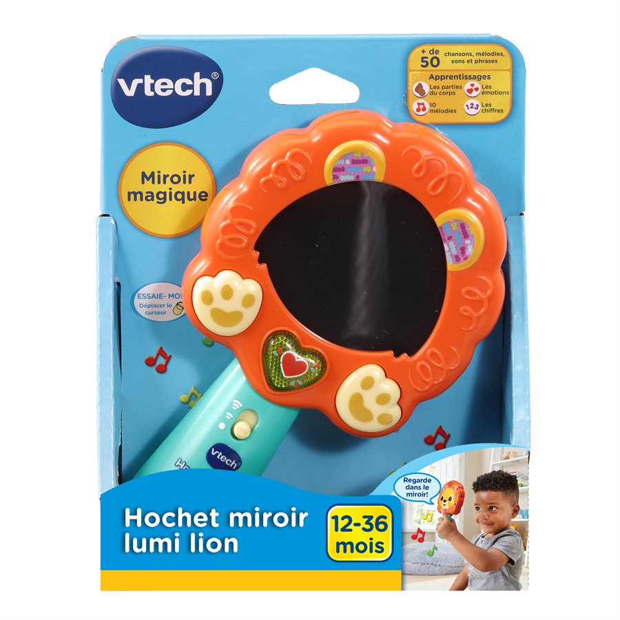 Hochet miroir lumi lion